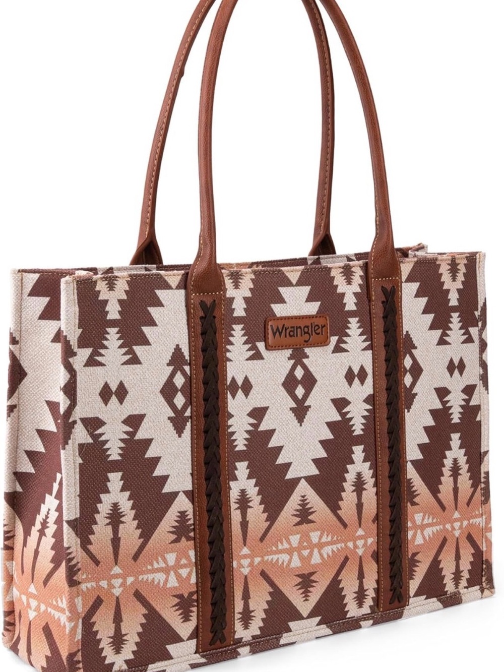 Wrangler Brown, Cream & Tan Aztec Pattern Tote